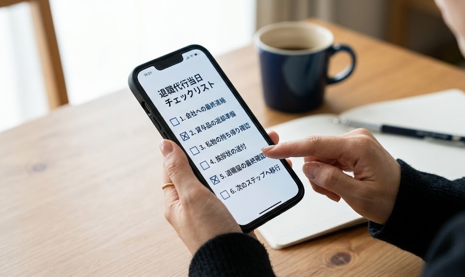 退職代行当日のチェックリスト
